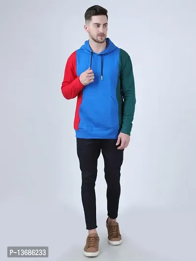 PAUSE Sport Fleece Material Regular Fit Full Sleeves Hooded Neck Multicolor Solid Winter Wear Casual Jacket Sweatshirt Hoodie for Men  Boys (NPS_PAST1311-MLT)-thumb2