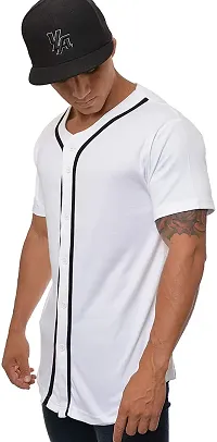 PAUSE Sport Regular fit Solid Men's V Neck Half Sleeve Cotton Blend T Shirts for Men & Boy's (White NPS_PACT02191510-WHT-XL)-thumb2