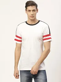 PAUSE Sport Pure Cotton Solid Half Sleeve Round Neck Slim White Men's & Boy's T-Shirt (PA-SS23-CT1036-WHT_S)-thumb2