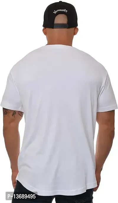 PAUSE Sport Regular fit Solid Men's V Neck Half Sleeve Cotton Blend T Shirts for Men & Boy's (White NPS_PACT02191510-WHT-S)-thumb2