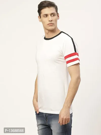 PAUSE Sport Regular fit Solid Men's Round Neck Half Sleeve Pure Cotton T Shirts for Men & Boy's (White NPS_PACT1036-WHT-XXL)-thumb4