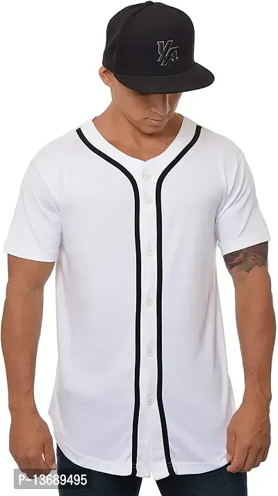 PAUSE Sport Regular fit Solid Men's V Neck Half Sleeve Cotton Blend T Shirts for Men & Boy's (White NPS_PACT02191510-WHT-S)