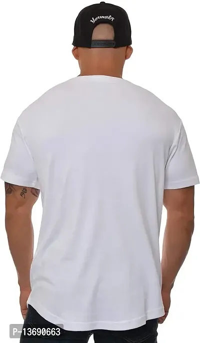 PAUSE Sport Regular fit Solid Men's V Neck Half Sleeve Cotton Blend T Shirts for Men & Boy's (White NPS_PACT02191510-WHT-XL)-thumb2