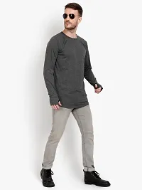 PAUSE Sport Regular fit Solid Men's Round Neck Full Sleeve Pure Cotton T Shirts for Men & Boy's (Dark Grey NPS_PACT166-DGR-XXL)-thumb4