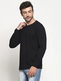PAUSE Sport Regular fit Self Design Men's Round Neck Full Sleeve Cotton Blend T Shirts for Men & Boy's (Black NPS_PACT1381-BLK-L)-thumb3