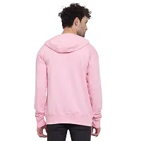 PAUSE Sport Men's Full Sleeves Regular Fit Pink Color Round Neck Classic Solid Printed Hooded No Closure Sweatshirt for Casual (XL_ Size)-thumb4