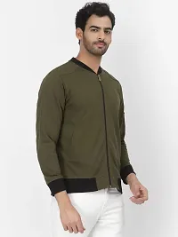 PAUSE Sport Cotton Bomber Jacket for Men's, Jacket for Boy's, Attractive Full Sleeves Mens Jacket, Winter Jackets for Men, Boys & Adults, (Green PAJKT1499-OLV_M)-thumb2