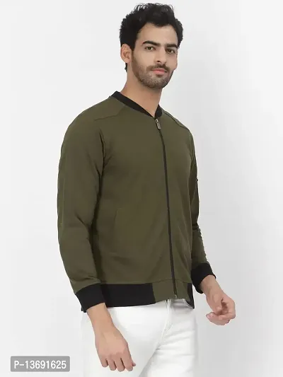 PAUSE Sport Cotton Bomber Jacket for Men's, Jacket for Boy's, Attractive Full Sleeves Mens Jacket, Winter Jackets for Men, Boys & Adults, (Green PAJKT1499-OLV_M)-thumb3