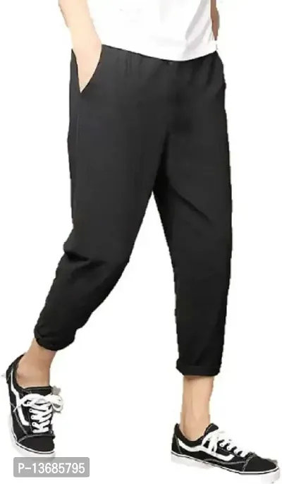 PAUSE Sport Comfortable & Stylish Jogger for Men, Polyester Drawstring, Ankle Length Regular Fit Men's & Boy's Joggers and Track Pant (Black NPS_PENT09191901-BLK-XL)-thumb3