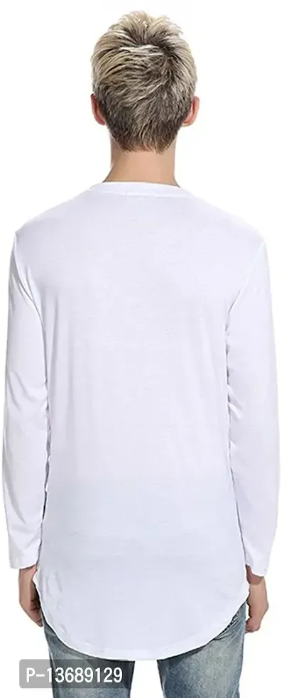 PAUSE Sport Regular fit Solid Men's Round Neck Full Sleeve Cotton Blend T Shirts for Couple (White NPS_PACT03181280-WHT-XL)-thumb4