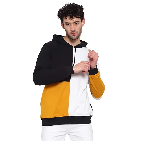 Pause Sport Men's Full Sleeves Regular Fit Color Round Neck Classic Solid Hooded No Closure Sweatshirt for Casual (XXL_ Size)