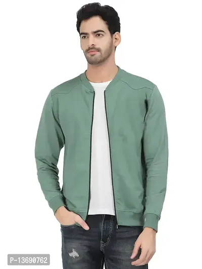 PAUSE Sport Cotton Bomber Jacket for Men's, Jacket for Boy's, Attractive Full Sleeves Mens Jacket, Winter Jackets for Men, (Light Green PAJKT1509-SAGE_XL)-thumb0