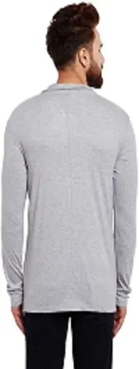 PAUSE Sport Men's Full Sleeve Cotton Blend Open Long Shrug | Full Sleeves Cardigan for Men (Light Grey NPS_PSRG717-LGY-L)-thumb4