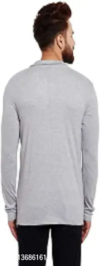PAUSE Sport Men's Full Sleeve Cotton Blend Open Long Shrug | Full Sleeves Cardigan for Men (Light Grey NPS_PSRG717-LGY-L)-thumb5