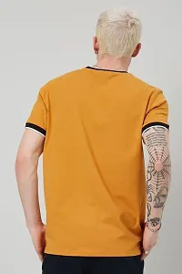 PAUSE Sport Regular fit Solid Men's Round Neck Half Sleeve Cotton Blend T Shirts for Couple (Orange NPS_PACT03201001-ORN-S)-thumb1