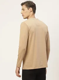 PAUSE Sport Regular fit Solid Men's Round Neck Full Sleeve Pure Cotton T Shirts for Men & Boy's (Beige NPS_PACT1244-BEG-XL)-thumb1