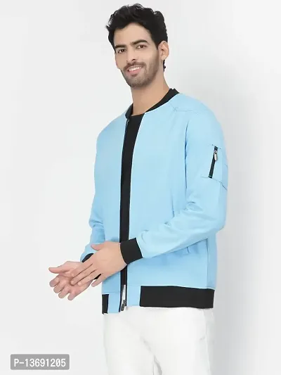 PAUSE Sport Cotton Bomber Jacket for Men's, Jacket for Boy's, Attractive Full Sleeves Mens Jacket, Winter Jackets for Men, Boys & Adults, (Light Blue PAJKT1499-SBLU_S)-thumb3