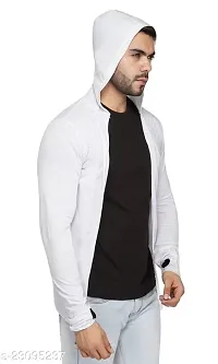 PAUSE Sport Men White Full Sleeve Cotton Open Long Cardigan | Full Sleeves Shrug for Men PA-SS23-SHRUG193-WHT_S-thumb1