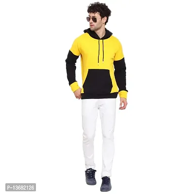 PAUSE Sport Men's Full Sleeves Regular Fit Yellow Color Round Neck Classic No Closure Sweatshirt for Casual (M_ Size)-thumb2