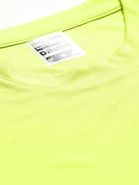 PAUSE Sport Regular fit Solid Men's Round Neck Half Sleeve Polyester T Shirts for Men & Boy's (Neon Green NPS_PACT1241-NGREEN-M)-thumb4