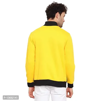 PAUSE Sport Men's Full Sleeves Regular Fit Round Neck Classic Soild Printed Yellow Color No Closure Sweatshirt for Casual (S_ Size)-thumb5