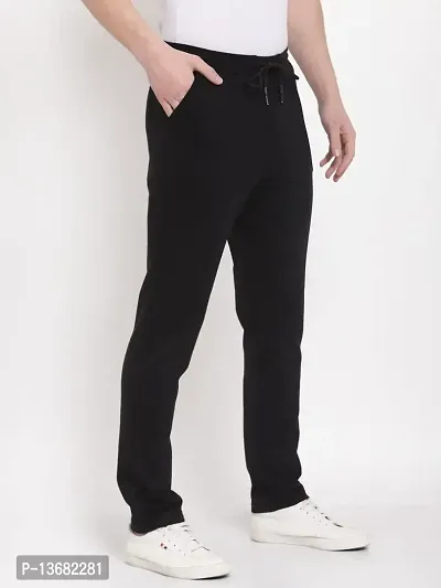 Pause Black Solid Regular Fit Ankle Length Men's Cotton Jogger (PATR1426-BLK-L)-thumb4