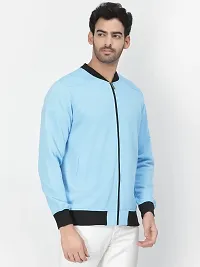 PAUSE Sport Cotton Bomber Jacket for Men's, Jacket for Boy's, Attractive Full Sleeves Mens Jacket, Winter Jackets for Men, Boys & Adults, (Light Blue PAJKT1499-SBLU_S)-thumb3