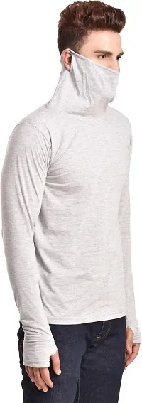 PAUSE Sport Regular fit Solid Men's High Neck Full Sleeve Cotton Blend T Shirts for Men & Boy's (Light Grey NPS_PACT11181347-LGR-XXL)-thumb3