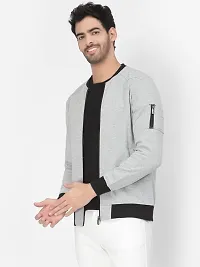 PAUSE Sport Cotton Bomber Jacket for Men's, Jacket for Boy's, Attractive Full Sleeves Mens Jacket, Winter Jackets for Men, Boys & Adults, Mens Jackets for Winter Wear (Grey PAJKT1499-LGR_XXL)-thumb2
