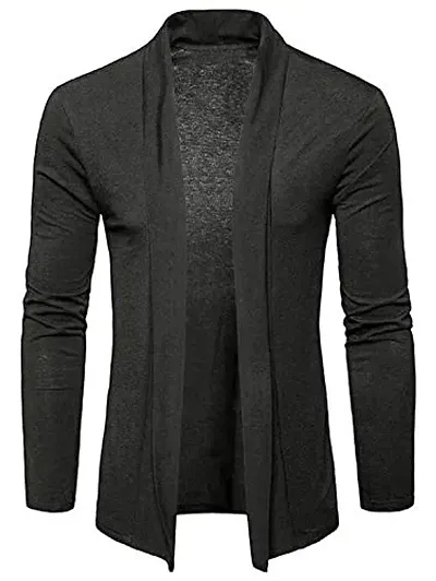 TRIKSH Men's Premium Blend Cardigan ? Shawl Collar Shrug, Lapel Collar, Casual Warm Winter, Summer Wear