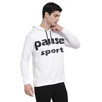 Pause Black Solid Hooded Regular Fit Full Sleeve Men's Sweatshirt (PAST1502-BLK-A)-thumb3