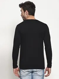 PAUSE Sport Regular fit Self Design Men's Round Neck Full Sleeve Cotton Blend T Shirts for Men & Boy's (Black NPS_PACT1381-BLK-L)-thumb1