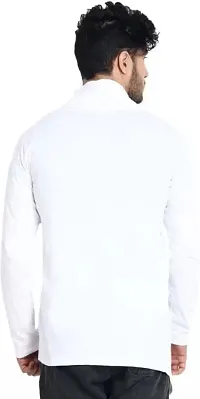 PAUSE Sport Men White Full Sleeve Cotton Open Long Cardigan | Full Sleeves Shrug for Men PA-SS23-SHRUG717-WHT_S-thumb3