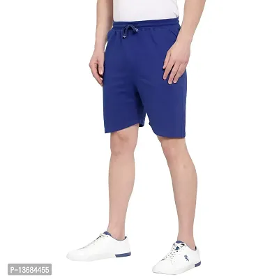 Pause Blue Solid Regular Fit Knee Length Men's Nylon Short (PATR1433-RBLU-L)-thumb3