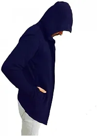PAUSE Sport Men's Full Sleeve Cotton Blend Open Long Shrug | Full Sleeves Cardigan for Men (Navy Blue NPS_PASHRG193-NBL-S)-thumb2