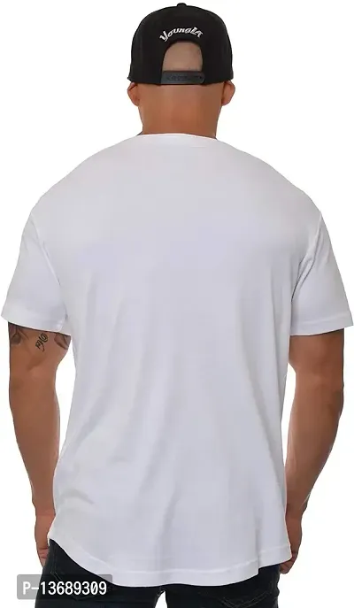 PAUSE Sport Regular fit Solid Men's V Neck Half Sleeve Cotton Blend T Shirts for Men & Boy's (White NPS_PACT02191510-WHT-L)-thumb2