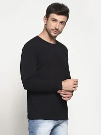 PAUSE Sport Regular fit Self Design Men's Round Neck Full Sleeve Cotton Blend T Shirts for Men & Boy's (Black NPS_PACT1381-BLK-L)-thumb4