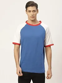 PAUSE Sport Pure Cotton Color Block Full Sleeve Round Neck Slim Blue Men's & Boy's T-Shirt (PA-SS23-CT1251-BLU_L)-thumb2