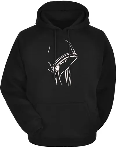 More & More Unisex-Adult Cotton Hooded Neck Hidden Face Printed Hoodie