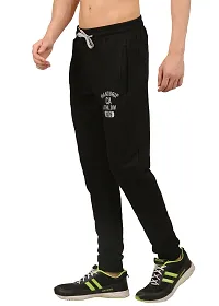 Men's Black Solid Track Pant-thumb2