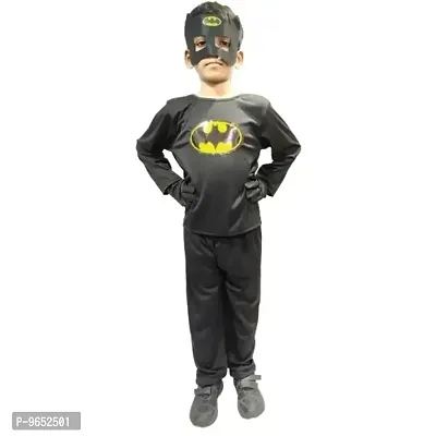 Stylish Boys Batman Dress With Mask For Kids Boys And Girls