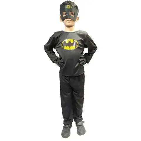 Stylish Boys Batman Dress With Mask For Kids Boys And Girls