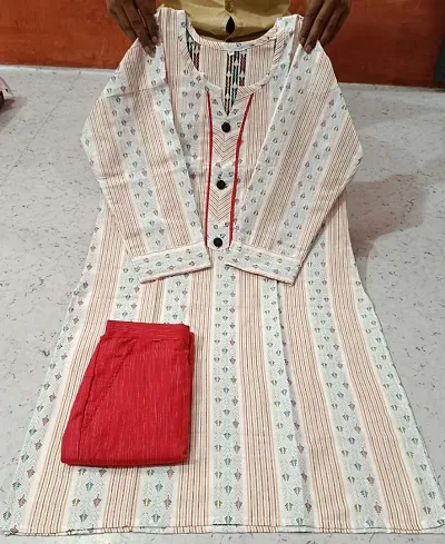 New Khadi cotton kurta pant set for women
