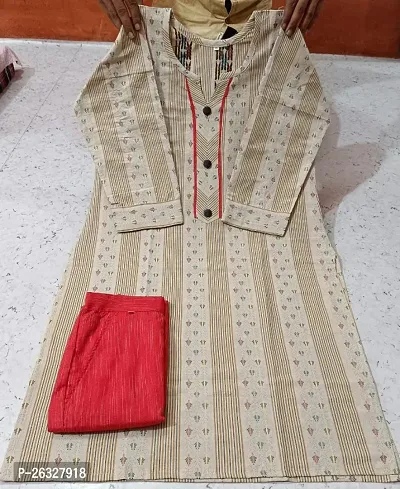 Fancy Khadi cotton kurta and pant set for women