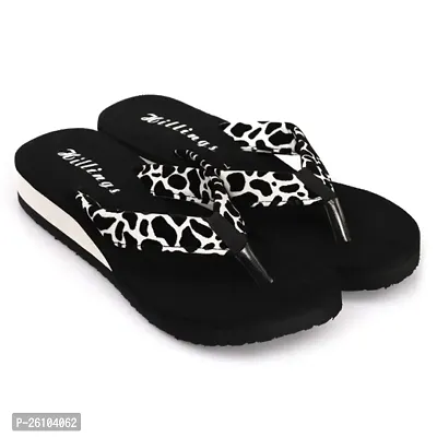 Elegant Black EVA Printed Flip Flops For Women-thumb0