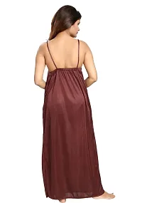 Classy Satin Printed Nighty For Women-thumb3