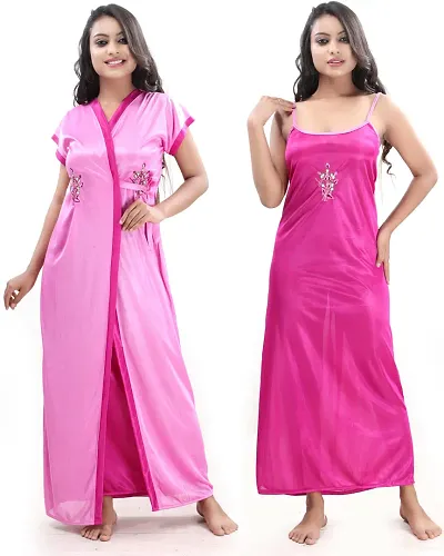 Comfortable Satin Nighty For Women