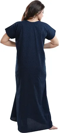 Stylish Cotton Green Solid Nighty For Women-thumb3