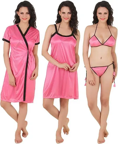 Hot Selling Satin Nighty Set Women's Nightwear 