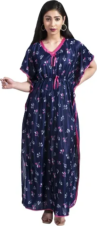 Queen Womens Satin Maxi Nighty